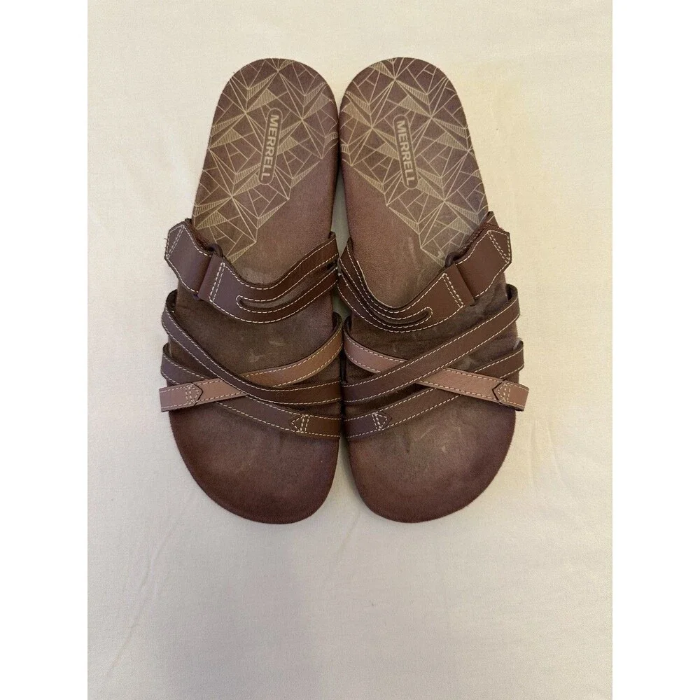 Merrell Women's Marron Sandspur Rose Comfort Slide Slip-On Sandals Size 8